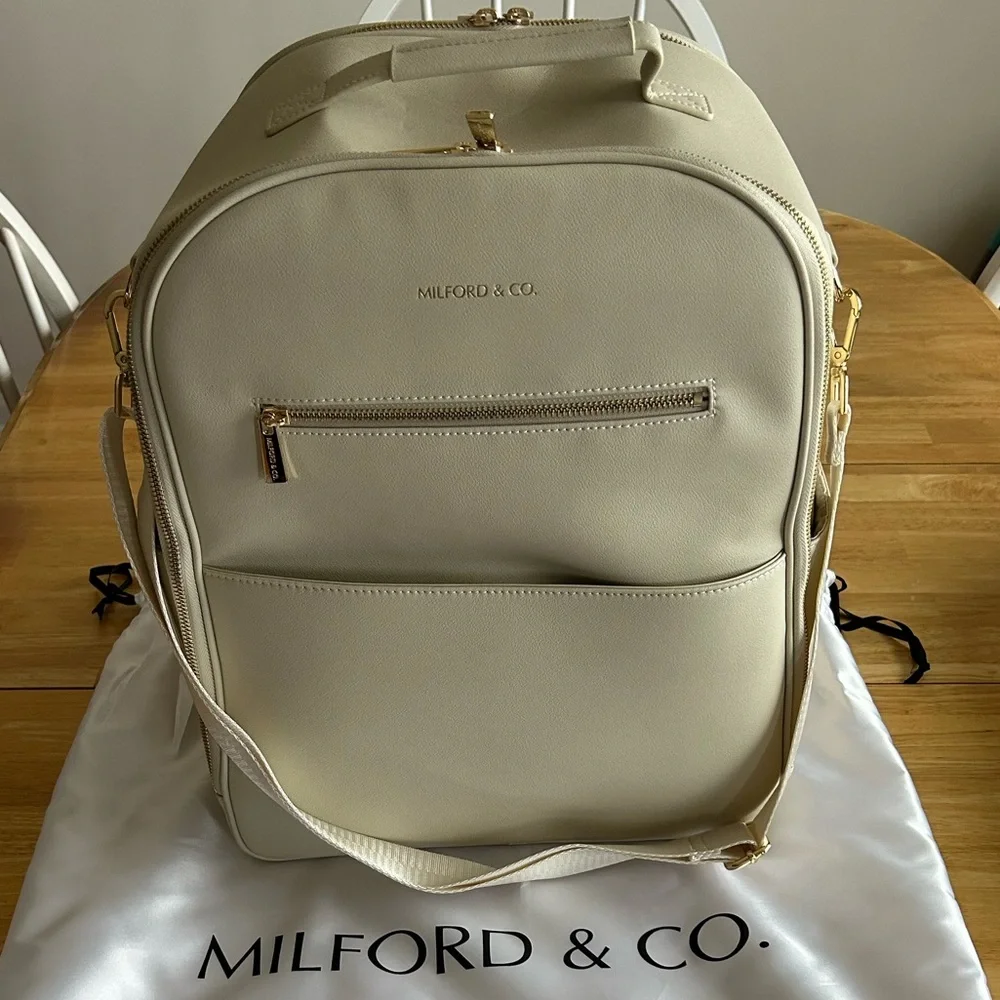 Milford & Co. Evelyn Backpack Cream